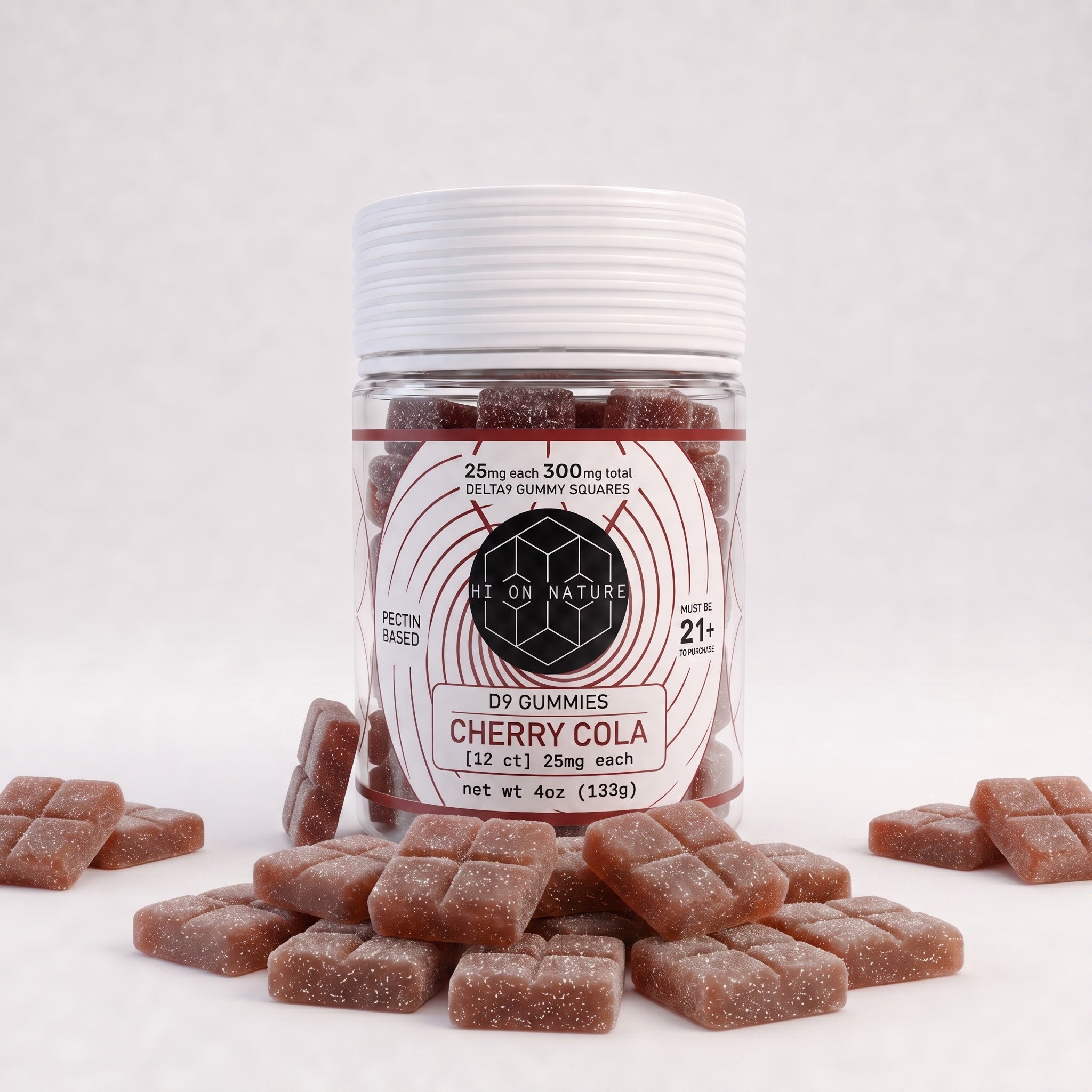 300mg D9 Gummy Squares- Pectin Based Infused Hemp Extract Edibles *2 NEW FLAVORS* HoN
