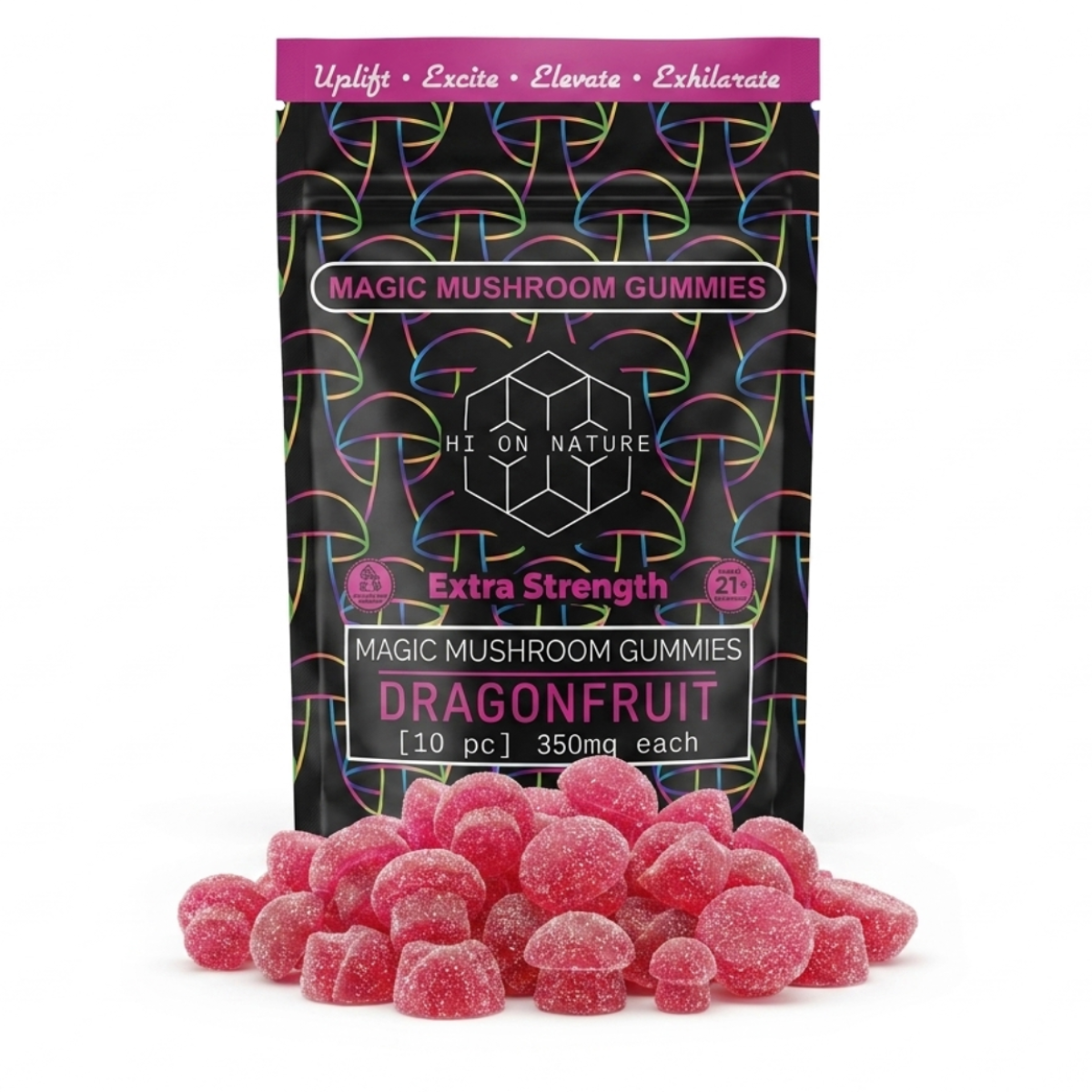 Magic Mushroom - EXTRA STRENGTH Gummies - 10 Flavors HoN