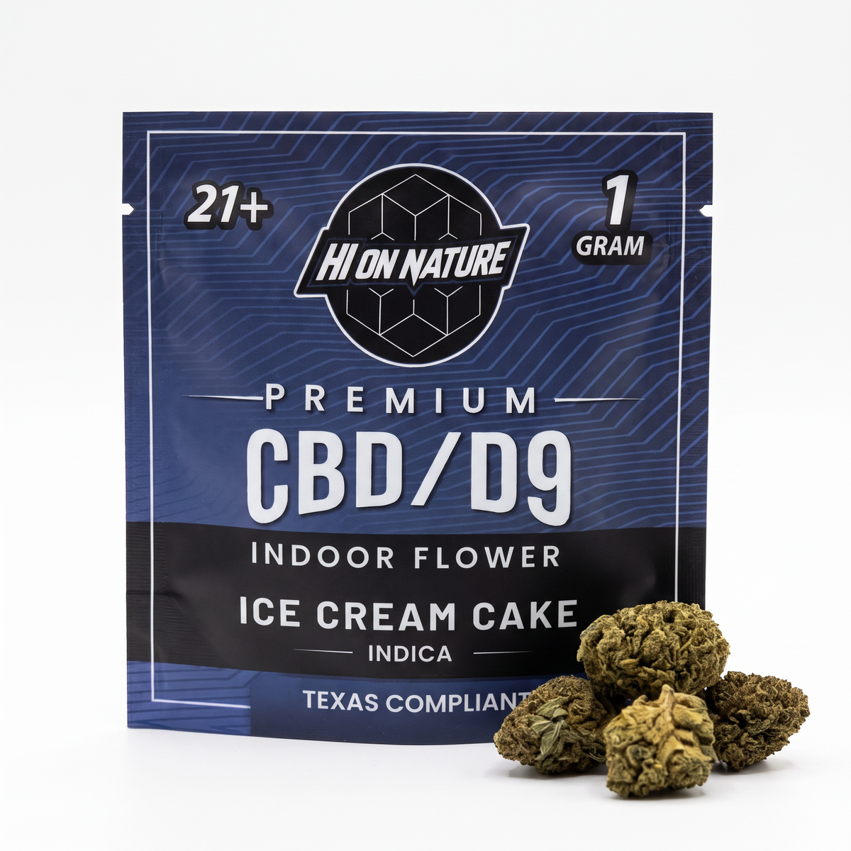 Premium Indoor CBD/D9 Flower - 5 Pack - 1 Gram Bags - Ice Cream Cake
