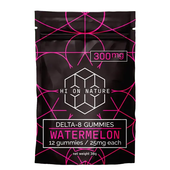 HiOnNature simple 300mg DELTA 8 GUMMIES - SOUR WATERMELON Hi on Nature Delta 8 gummies Legal Hemp For Sale