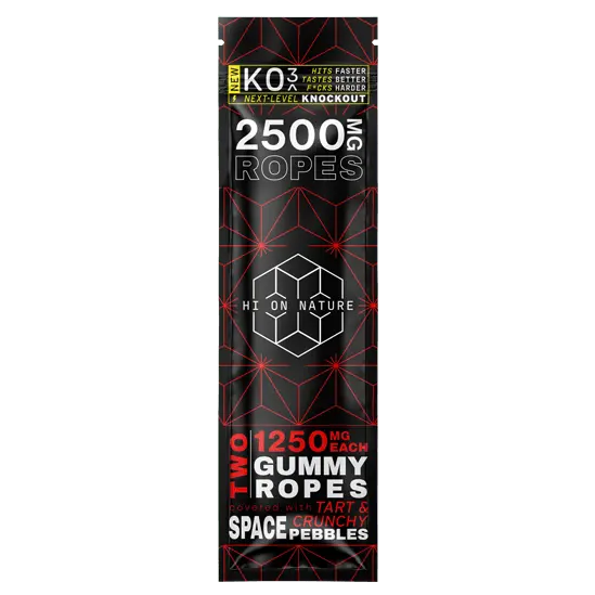 HoN 2500mg KNOCKOUT GUMMY ROPES - SPACE PEBBLES Hi on Nature Delta 8 gummies Legal Hemp For Sale