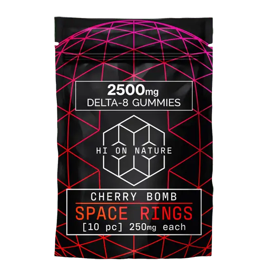 HoN Delta 8 Space Ring 2500mg DELTA 8 SPACE RINGS - CHERRY BOMB Hi on Nature Delta 8 gummies Legal Hemp For Sale