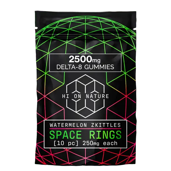 HoN Delta 8 Space Ring 2500mg DELTA 8 SPACE RINGS - WATERMELON ZKITTLES Hi on Nature Delta 8 gummies Legal Hemp For Sale