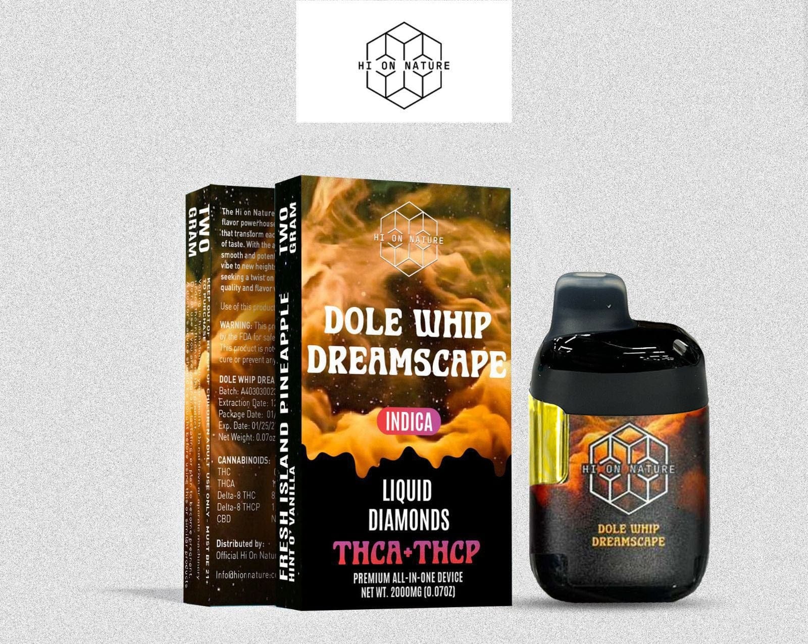HoN Dole Whip Dreamscape **NEW** 2g Liquid Diamonds THCa + THC-P VAPE - 6 FLAVORS Hi on Nature Delta 8 gummies Legal Hemp For Sale