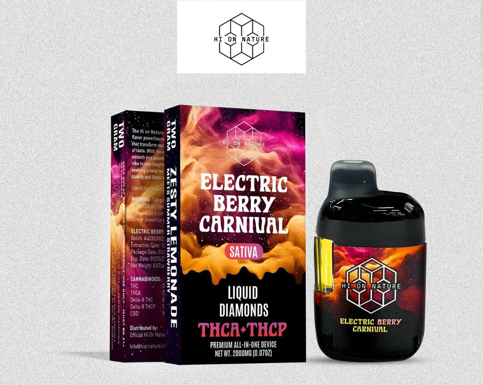 HoN Electric Berry Carinval **NEW** 2g Liquid Diamonds THCa + THC-P VAPE - 6 FLAVORS Hi on Nature Delta 8 gummies Legal Hemp For Sale