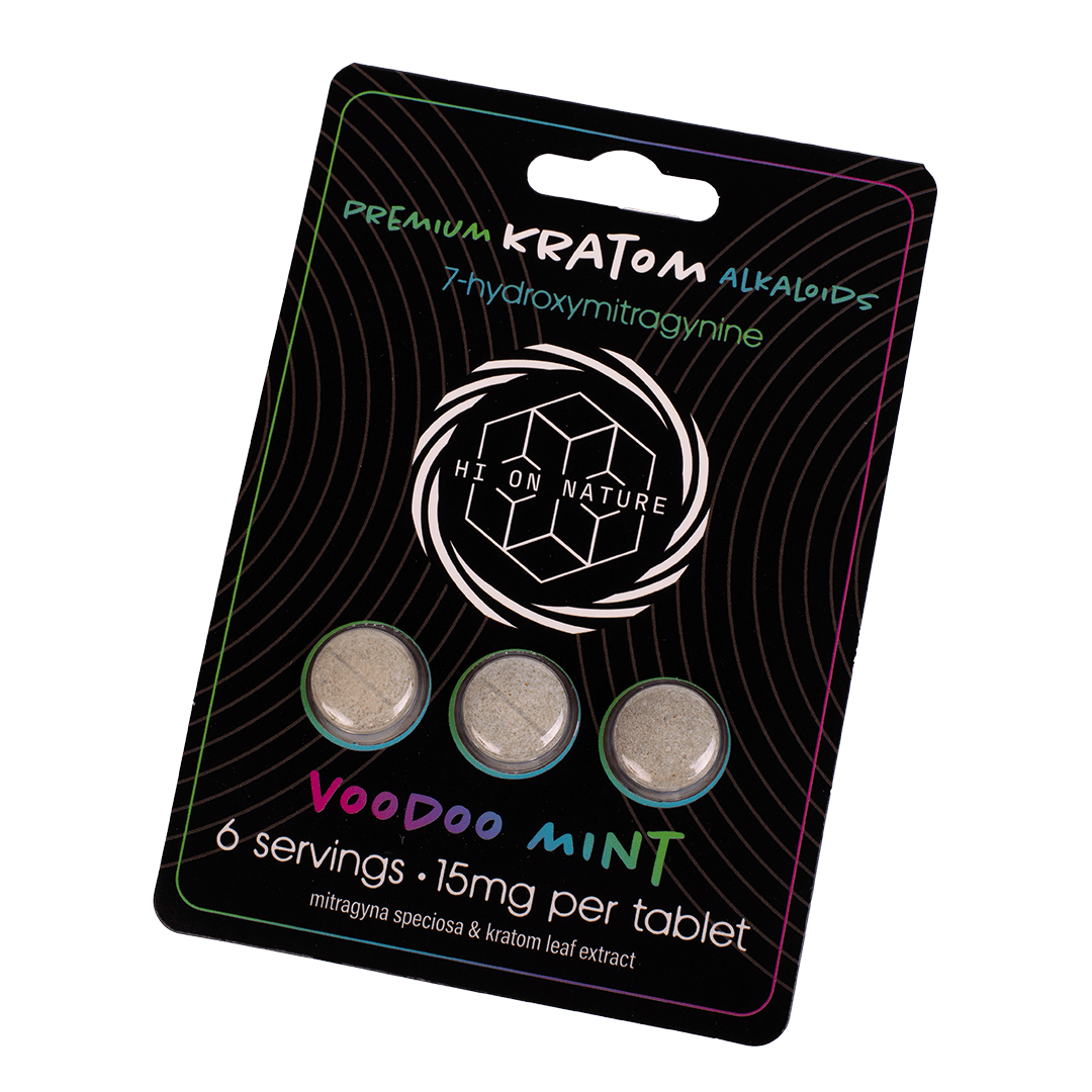 7-OH Kratom Chews, HoN Voodoo Mint 7-OH KRATOM Hi on Nature Delta 8 gummies Legal Hemp For Sale