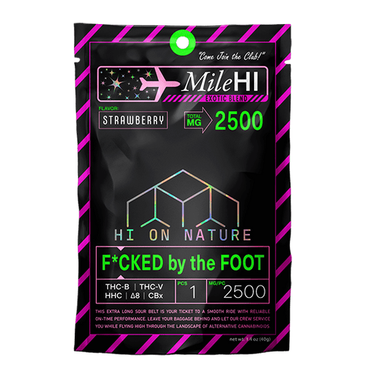 hondistro 2500mg MILE HI F*CKED BY THE FOOT - STRAWBERRY Hi on Nature Delta 8 gummies Legal Hemp For Sale