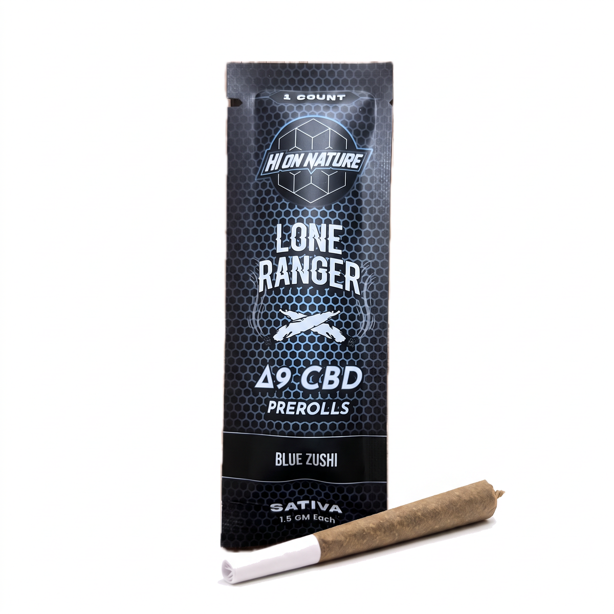 Lone Ranger - 5 Pack - 1.5g D9 CBD Pre-Rolls - Blue Zushi