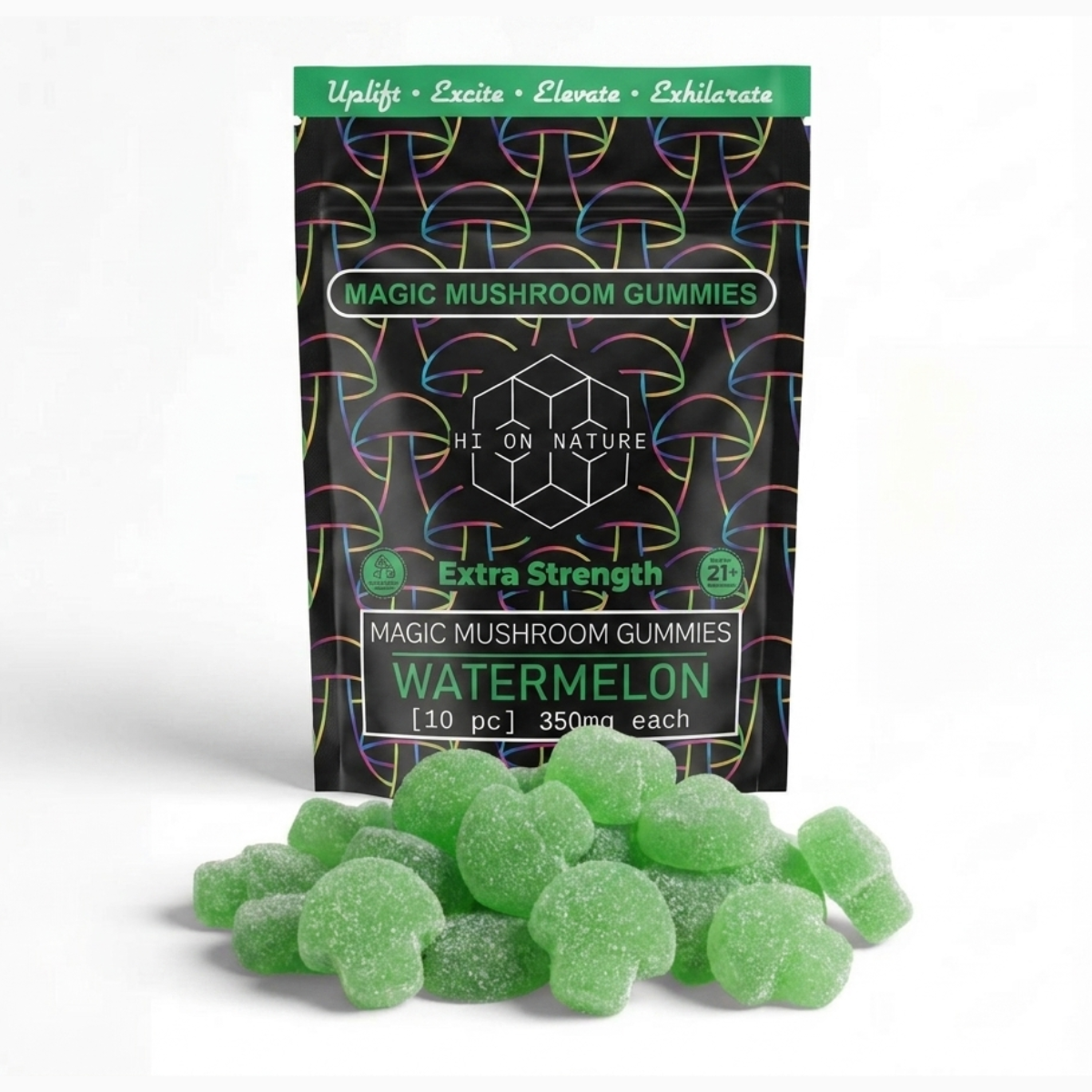 Magic Mushroom - EXTRA STRENGTH Gummies - 10 Flavors HoN