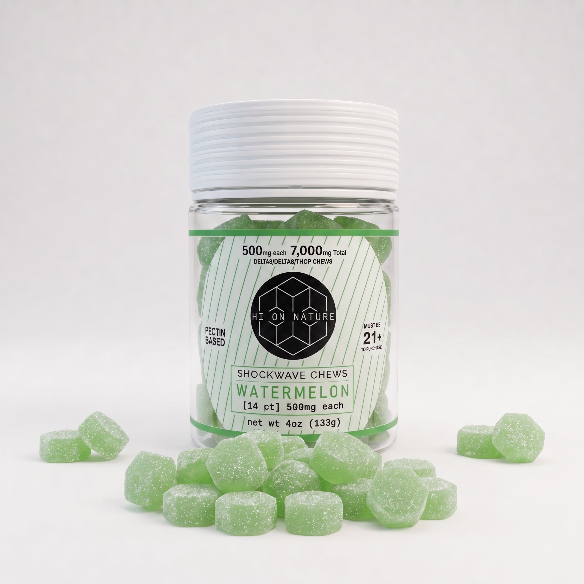 7000mg D9/D8/P Shockwave Chews - Pectin Based Infused Hemp Extract Edibles HoN
