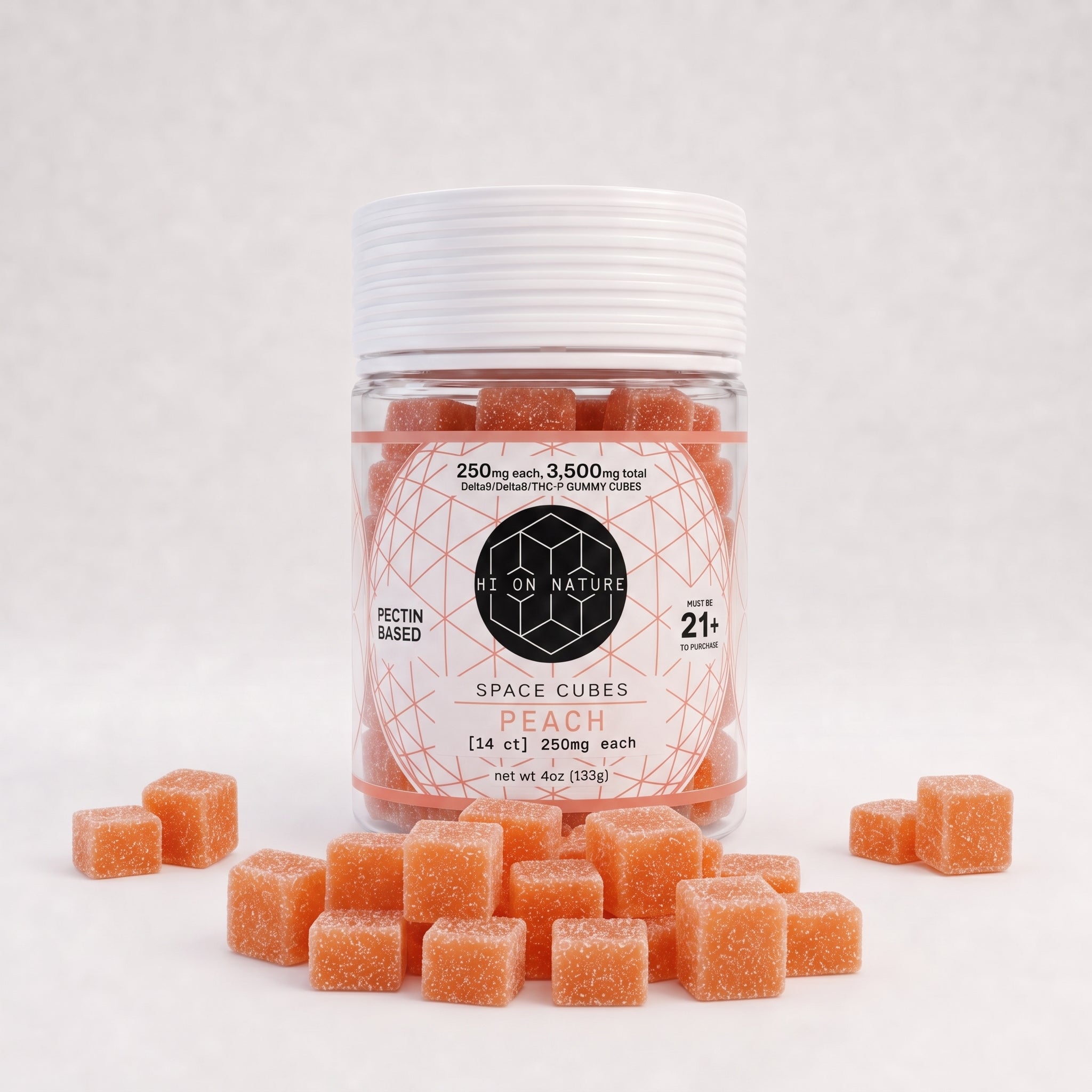 3500mg D9/D8/P Space Cubes - Pectin Based Infused Hemp Extract Edibles HoN