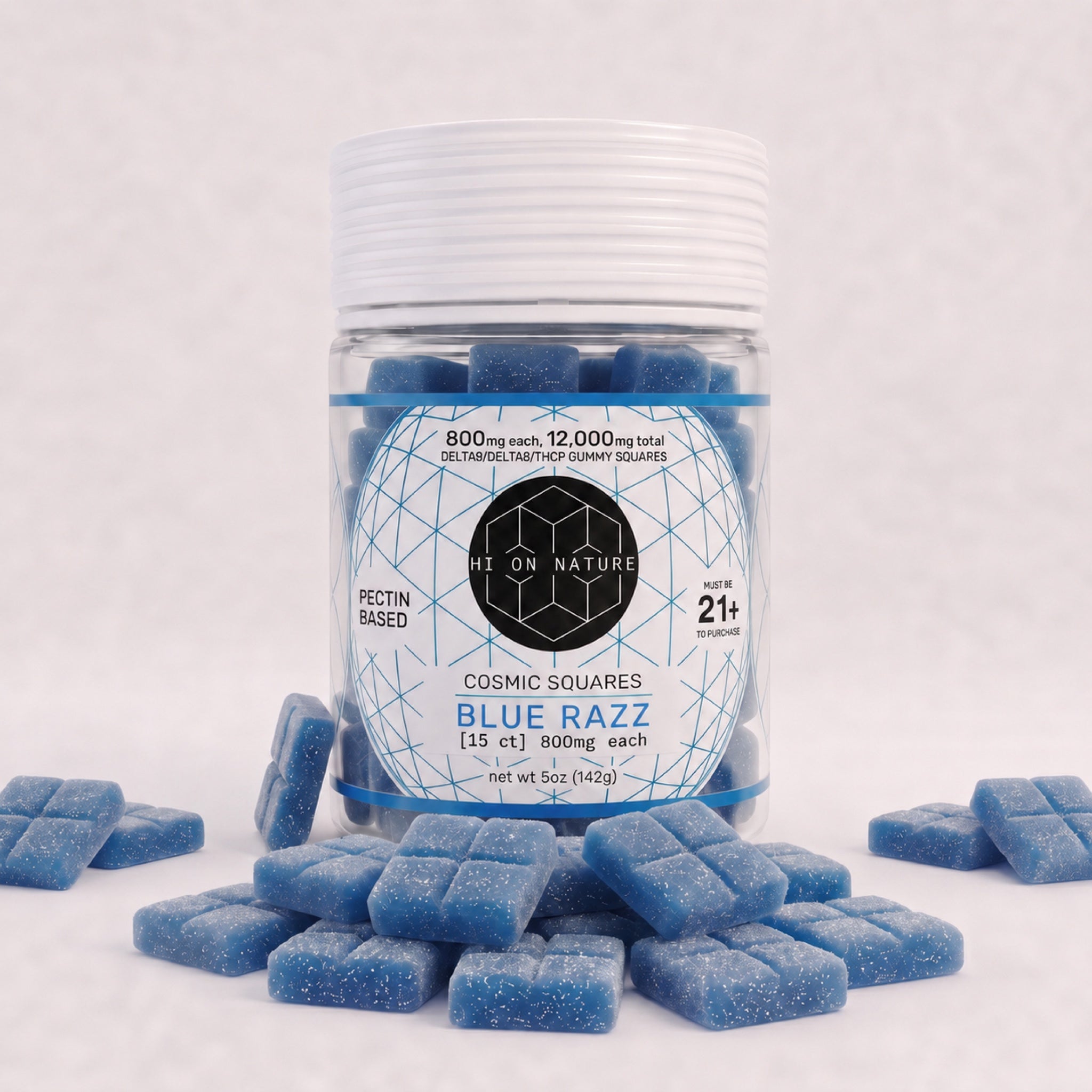 12,000mg D9/D8/P Cosmic Squares - Pectin Based Infused Hemp Extract Edibles *4 FLAVORS* HoN