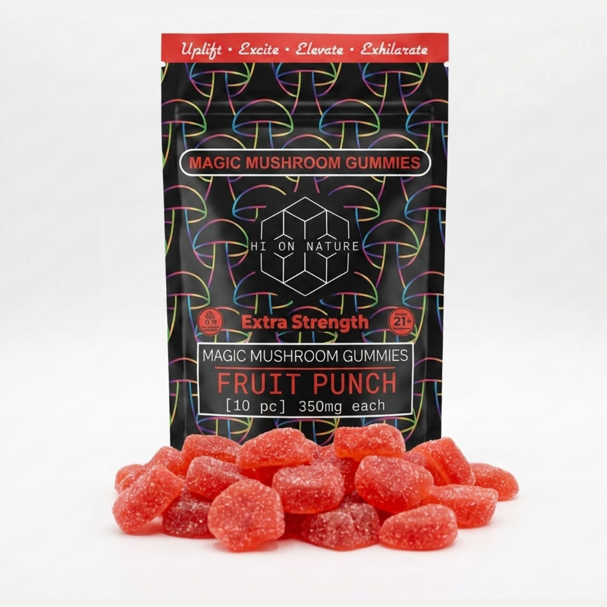 Magic Mushroom - EXTRA STRENGTH Gummies - 10 Flavors HoN