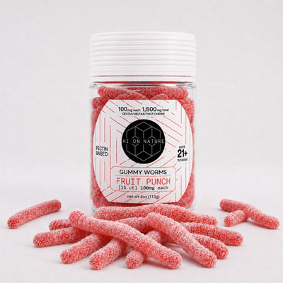 1500mg D9/D8 Gummy Worms- Pectin Based Infused Hemp Extract Edibles