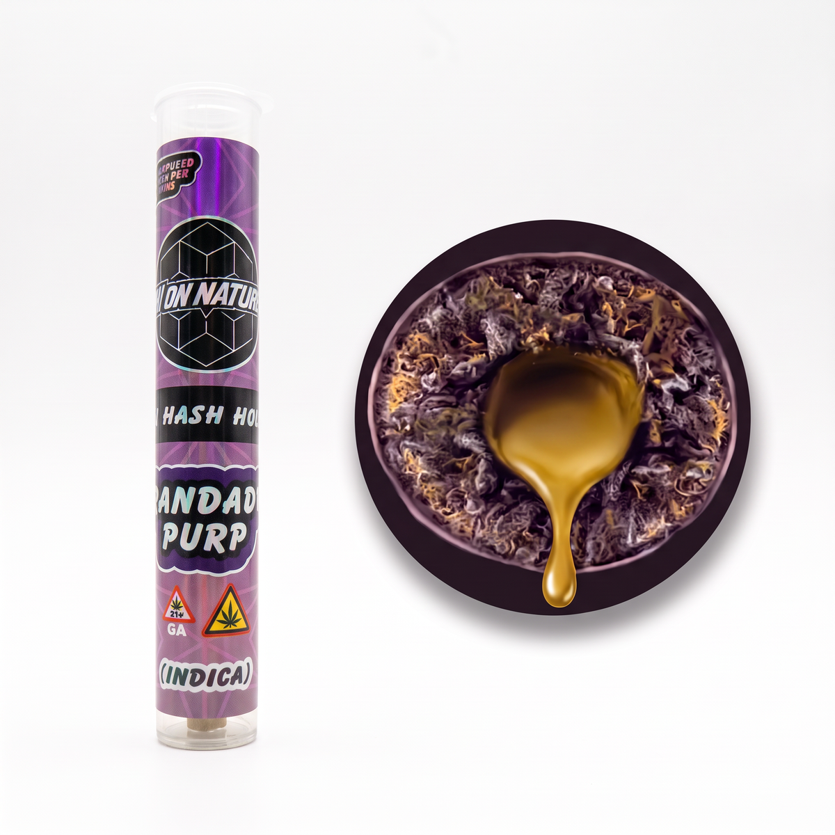 THC Hash Holes - 3 Pack - 2.3g Infused Pre-Rolls - Grandaddy Purp