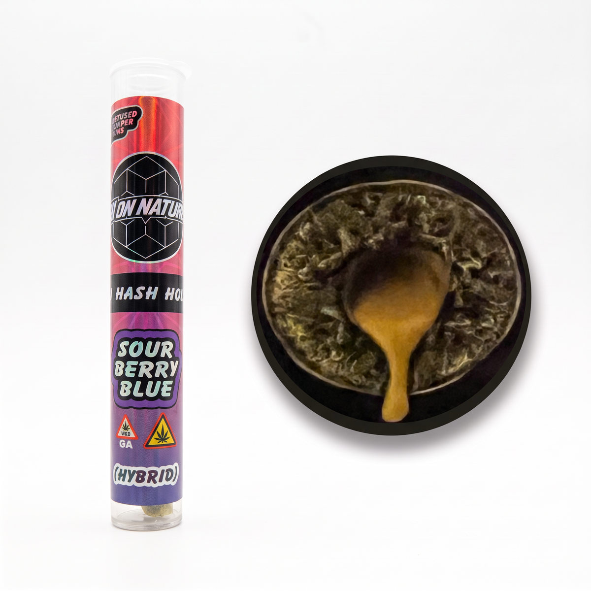 THC Hash Holes - 3 Pack - 2.3g Infused Pre-Rolls - Sour Berry Blue