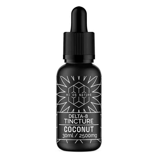 HiOnNature 2500mg DELTA 8 TINCTURE - COCONUT Hi on Nature Delta 8 gummies Legal Hemp For Sale