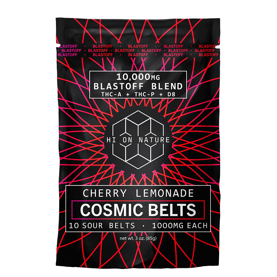 HoN 10,000mg BLAST OFF BLEND COSMIC BELTS Hi on Nature Delta 8 gummies Legal Hemp For Sale