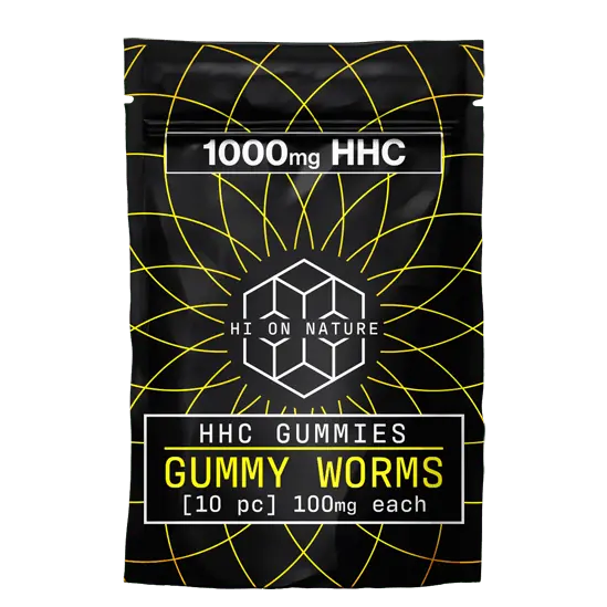 HoN 1000mg HHC GUMMIES - GUMMY WORMS Hi on Nature Delta 8 gummies Legal Hemp For Sale