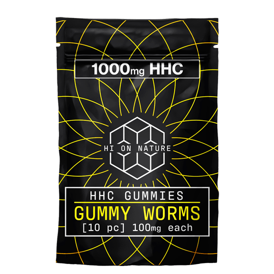 HoN 1000mg HHC GUMMIES - GUMMY WORMS Hi on Nature Delta 8 gummies Legal Hemp For Sale
