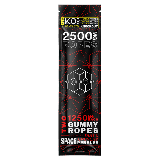 HoN 2500mg KNOCKOUT GUMMY ROPES - SPACE PEBBLES Hi on Nature Delta 8 gummies Legal Hemp For Sale