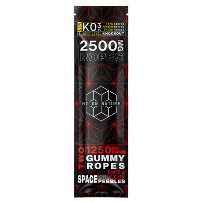 HoN 2500mg KNOCKOUT GUMMY ROPES - SPACE PEBBLES Hi on Nature Delta 8 gummies Legal Hemp For Sale