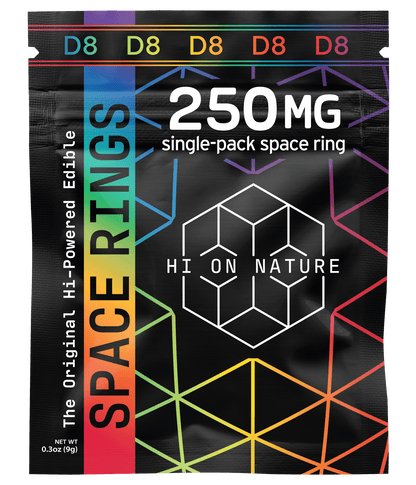 HoN 250mg Delta 8 SPACE RINGS - 50 PACK JAR Hi on Nature Delta 8 gummies Legal Hemp For Sale