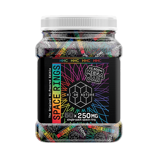 HoN 250mg HHC SPACE RINGS - 50 PACK JAR Hi on Nature Delta 8 gummies Legal Hemp For Sale