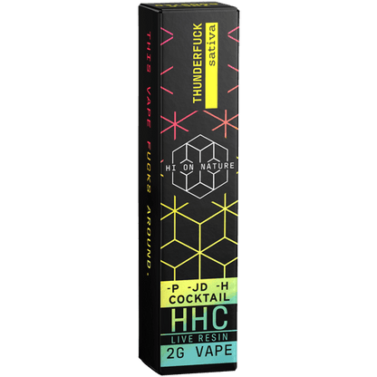 HoN 2g HHC COCKTAIL SATIVA VAPE - THUNDERF*CK Hi on Nature Delta 8 gummies Legal Hemp For Sale