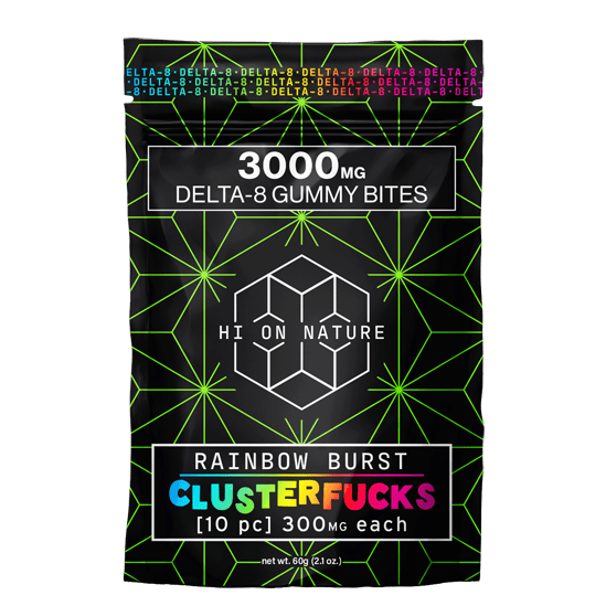 HoN 3000mg DELTA 8 GUMMY BITES - CLUSTERF*CKS Hi on Nature Delta 8 gummies Legal Hemp For Sale