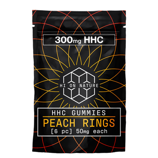 HoN 300mg HHC GUMMIES - PEACH RINGS Hi on Nature Delta 8 gummies Legal Hemp For Sale