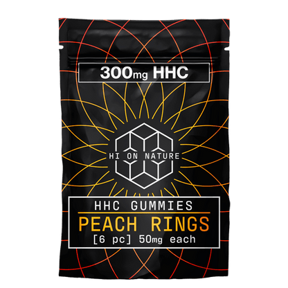 HoN 300mg HHC GUMMIES - PEACH RINGS Hi on Nature Delta 8 gummies Legal Hemp For Sale