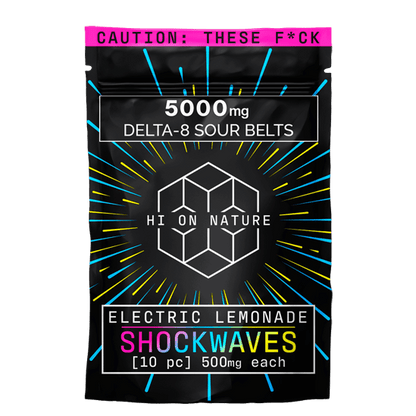 HoN 5000mg DELTA 8 SHOCKWAVES - ELECTRIC LEMONADE Hi on Nature Delta 8 gummies Legal Hemp For Sale