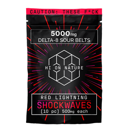 HoN 5000mg DELTA 8 SHOCKWAVES - RED LIGHTNING Hi on Nature Delta 8 gummies Legal Hemp For Sale