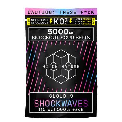 HoN 5000mg KNOCKOUT SHOCKWAVES - CLOUD 9 Hi on Nature Delta 8 gummies Legal Hemp For Sale