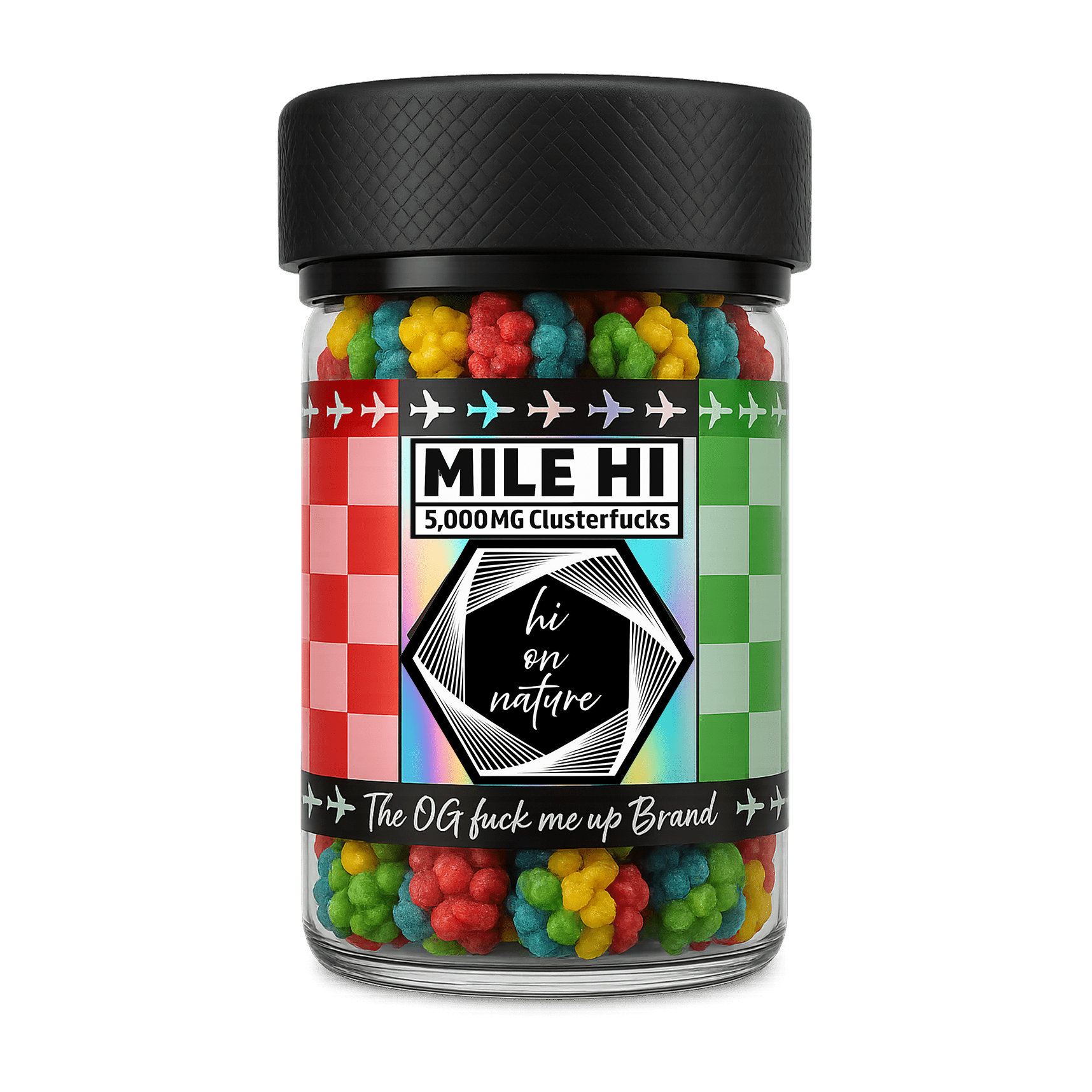 HoN 5000mg MILE HI GUMMY BITES - CLUSTERF*CKS Hi on Nature Delta 8 gummies Legal Hemp For Sale