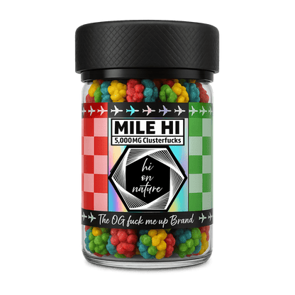 HoN 5000mg MILE HI GUMMY BITES - CLUSTERF*CKS Hi on Nature Delta 8 gummies Legal Hemp For Sale