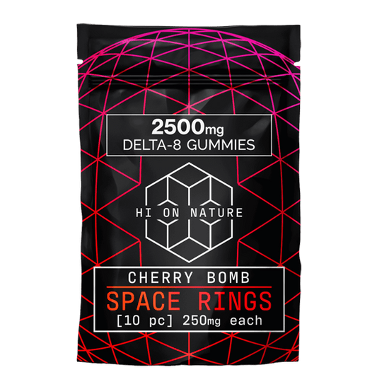 HoN Delta 8 Space Ring 2500mg DELTA 8 SPACE RINGS - CHERRY BOMB Hi on Nature Delta 8 gummies Legal Hemp For Sale