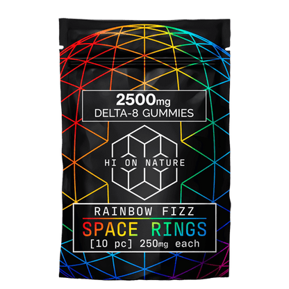 HoN Delta 8 Space Ring 2500mg DELTA 8 SPACE RINGS - RAINBOW FIZZ Hi on Nature Delta 8 gummies Legal Hemp For Sale