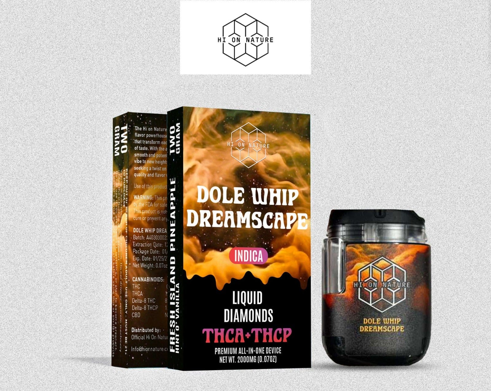 HoN Dole Whip Dreamscape **NEW LAUNCH** 2g Liquid Diamonds THCa + THC-P VAPE - 6 FLAVORS Hi on Nature Delta 8 gummies Legal Hemp For Sale