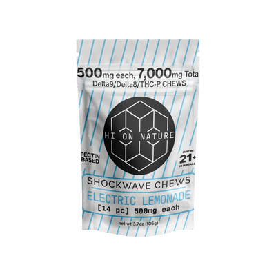 7000mg D9/D8/P Shockwave Chews - Pectin Based Infused Hemp Extract Edibles
