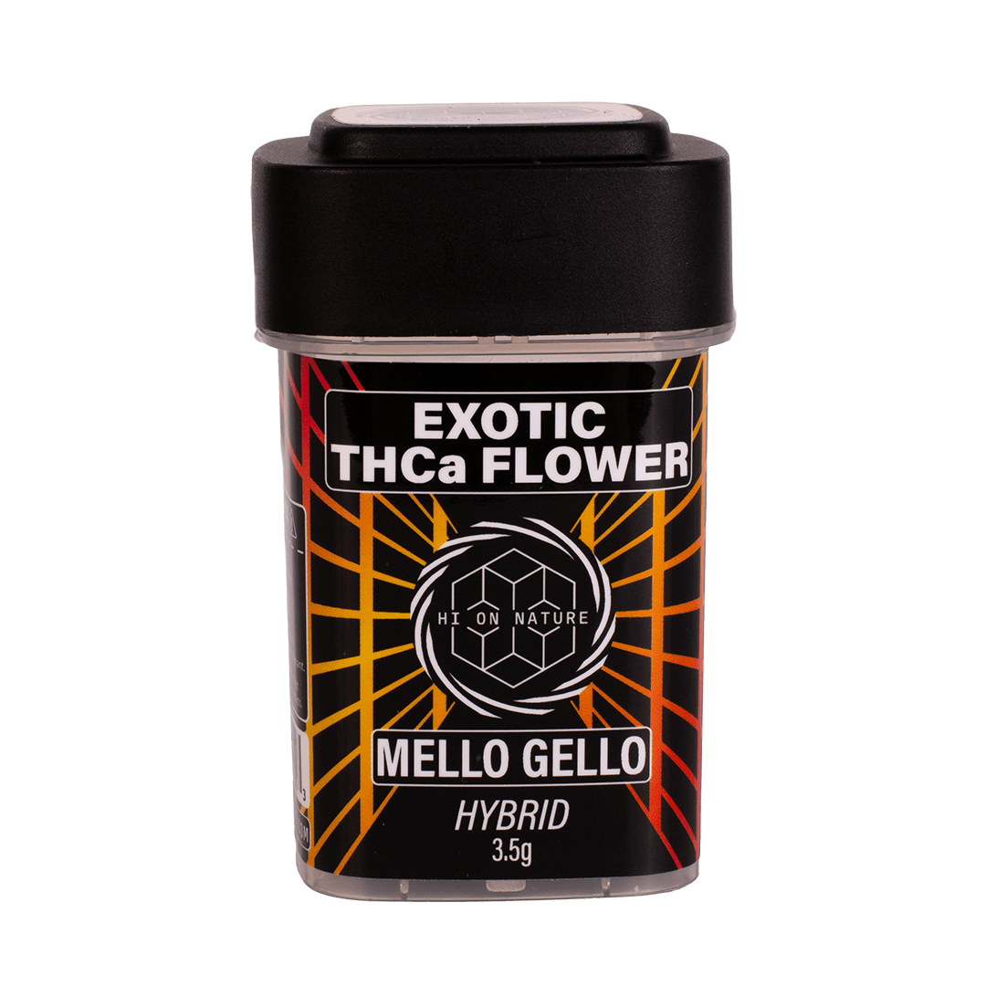 HoN Mello Jello Hybrid 3.5g EXOTIC THC-A FLOWER Hi on Nature Delta 8 gummies Legal Hemp For Sale