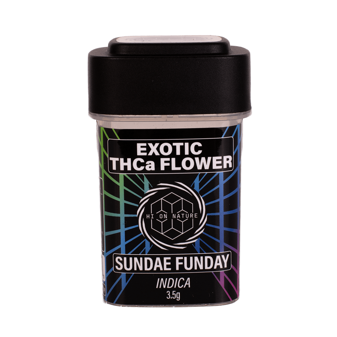 HoN Sundae Funday Indica 3.5g EXOTIC THC-A FLOWER Hi on Nature Delta 8 gummies Legal Hemp For Sale