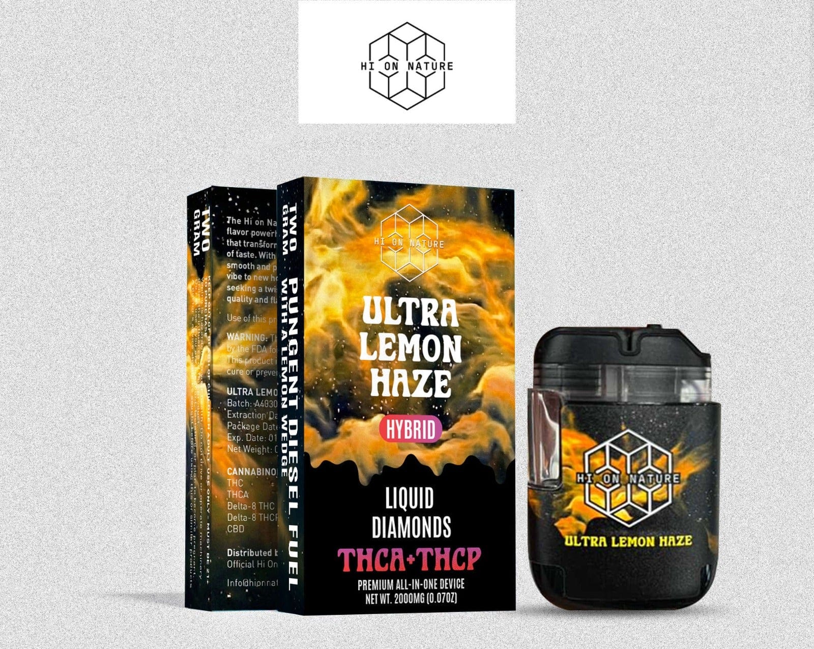 HoN Ultra Lemon Haze **NEW LAUNCH** 2g Liquid Diamonds THCa + THC-P VAPE - 6 FLAVORS Hi on Nature Delta 8 gummies Legal Hemp For Sale