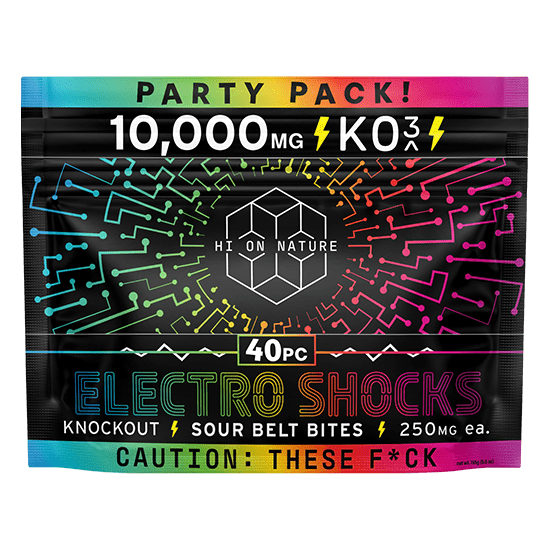 hondistro 10,000mg KNOCKOUT ELECTRO SHOCKS - PARTY PACK Hi on Nature Delta 8 gummies Legal Hemp For Sale