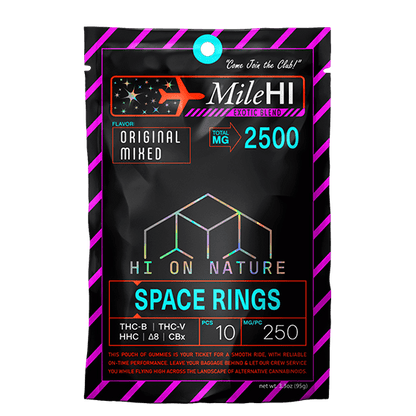 hondistro 2500mg MILE HI BLEND SPACE RINGS - ORIGINAL Hi on Nature Delta 8 gummies Legal Hemp For Sale