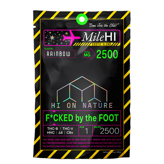 hondistro 2500mg MILE HI F*CKED BY THE FOOT - RAINBOW Hi on Nature Delta 8 gummies Legal Hemp For Sale