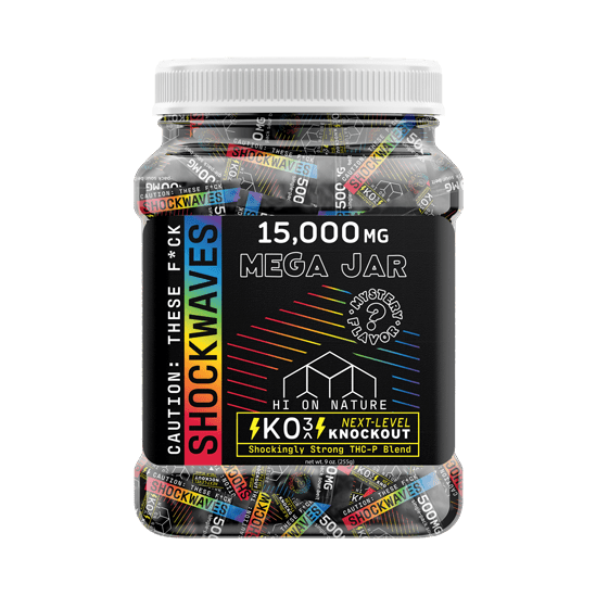 hondistro 500mg KNOCKOUT SHOCKWAVES 30 PACK JAR Hi on Nature Delta 8 gummies Legal Hemp For Sale