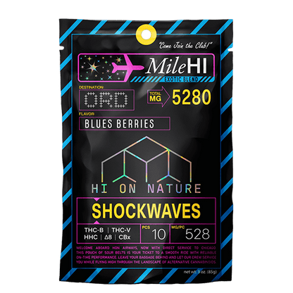 hondistro 5280mg MILE HI BLEND SHOCKWAVES - BLUES BERRIES Hi on Nature Delta 8 gummies Legal Hemp For Sale