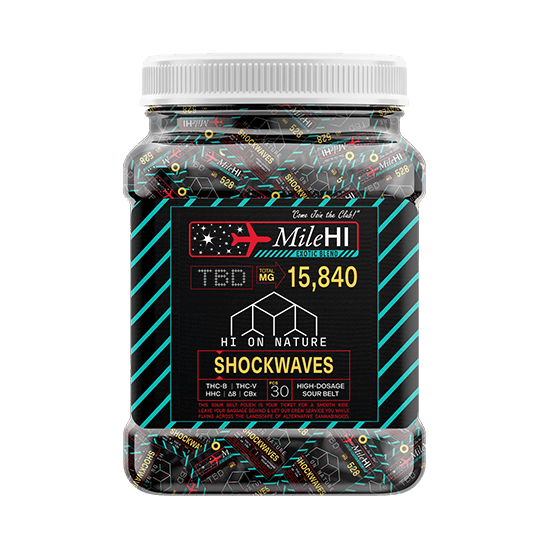 hondistro 528mg Mile HI BLEND SHOCKWAVES - 30ct JAR Hi on Nature Delta 8 gummies Legal Hemp For Sale